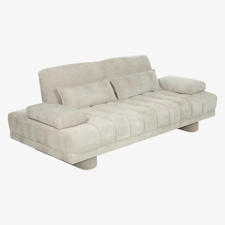 13531617.webp POLANE 3 vietų sofa su reguliuojamu atlošu šviesiai pilkai smėlinė