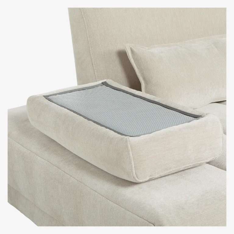 13531849.webp POLANE 3 vietų sofa su reguliuojamu atlošu šviesiai pilkai smėlinė